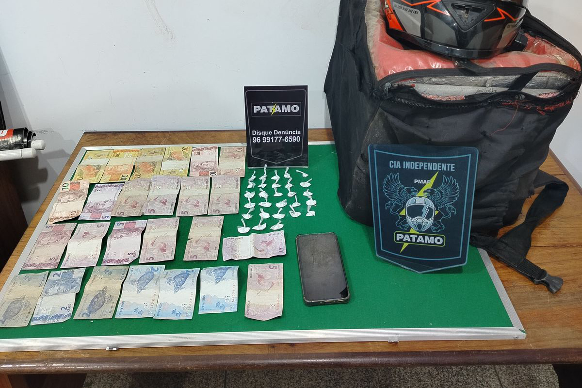 Entregador de drogas em duas rodas é detido e admite o crime